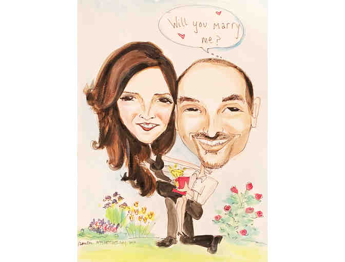 Custom Caricature for Up to 4 People - Photo 2