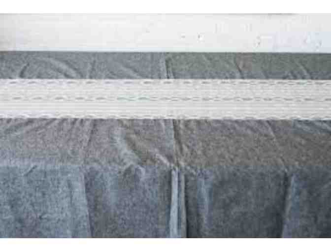 Grey Table Cloth Aqua Pink Ikat Cotton Tablecloth