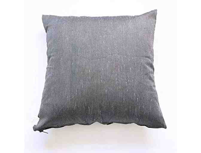Grey Oval Ikat Pillow Handwoven Cotton Throw