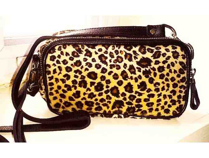 Leopard Print Leather Handbag - Photo 1