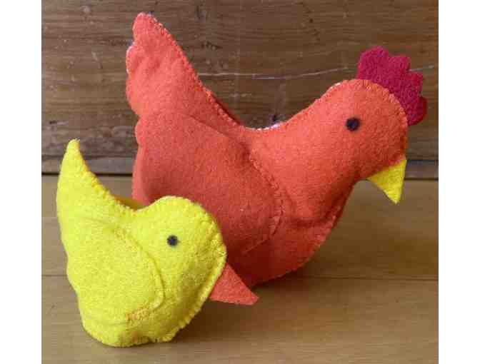 Handmade Hen and Chick Pair