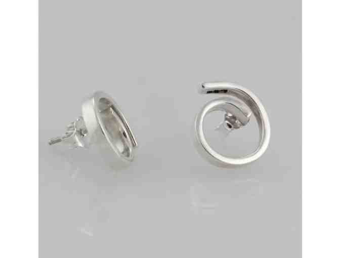Spinning Through Sterling Silver Earrings by Kro-Gu Designs