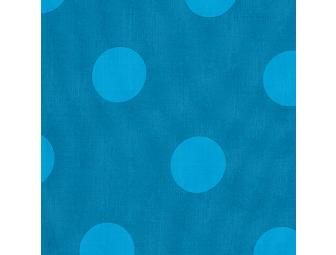 Blue Polka Dot Upholstered Storage Bench