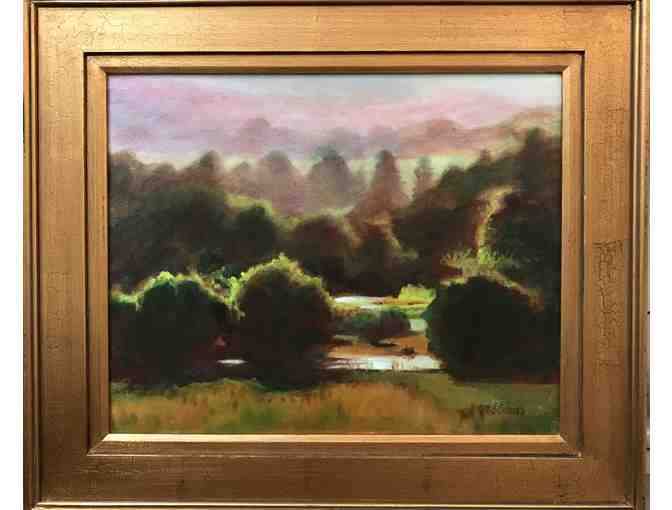 Painting by Michael Strauss:Misty River, Framed