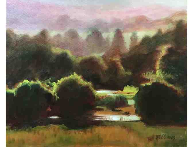 Painting by Michael Strauss:Misty River, Framed