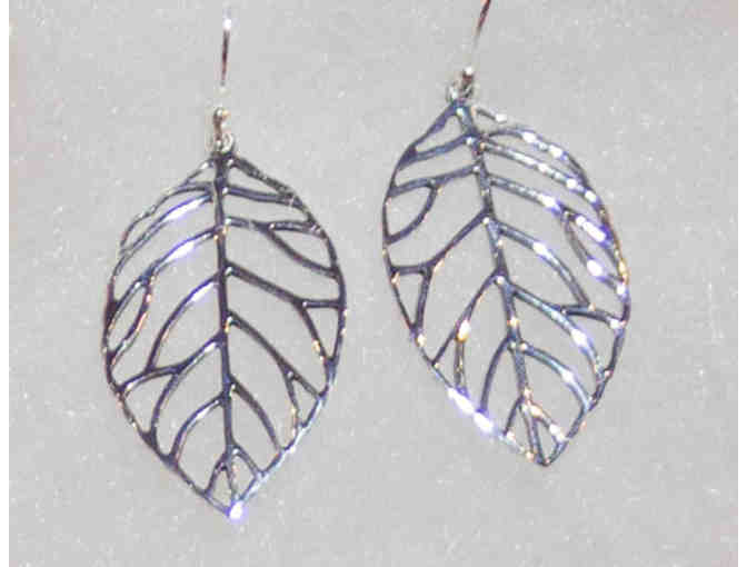 Sterling Silver Earrings- leaf design