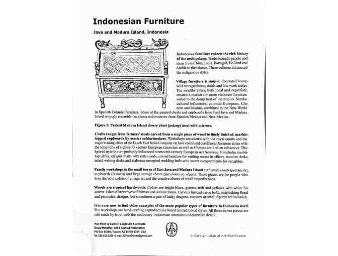 131- Indonesian Hardwood Chest in Dutch Colonial Style - Photo 4