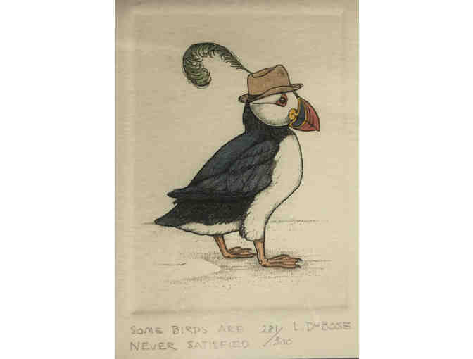 119- Song Birds Are Never Satisfied - Two puffin sketches by Lucius DuBose - Photo 2