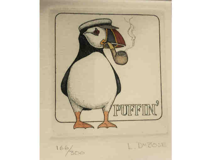 119- Song Birds Are Never Satisfied - Two puffin sketches by Lucius DuBose
