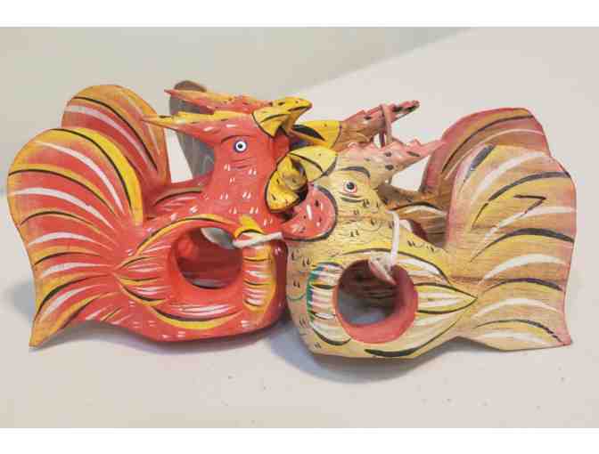 Set of 5 Rooster Napkin Rings