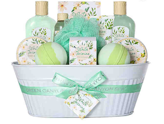 White Jasmine Bath Spa Gift Basket