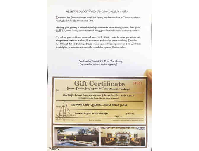 Overnight Stay and Breakfast for Two at Westward Look Wyndham Grand Resort and Spa