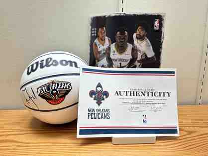 Signed Mini Ball by Pelicans Basketball player Jonas Valanciunas, #17