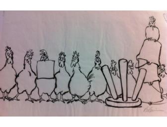 Two Original Art pieces from the Book 'Click, Clack Moo: Cows that Type'