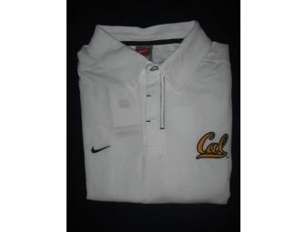 Men's Nike Script Cal straw hat size S/M and Men's size XL Cal Nike Fit Dry white Polo shirt