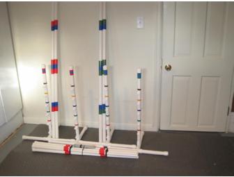 Agility Jumps and Weave Poles