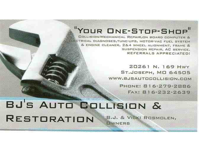 BJ's Auto Collision &amp; Restoration - Oil Change Certificate - Photo 1