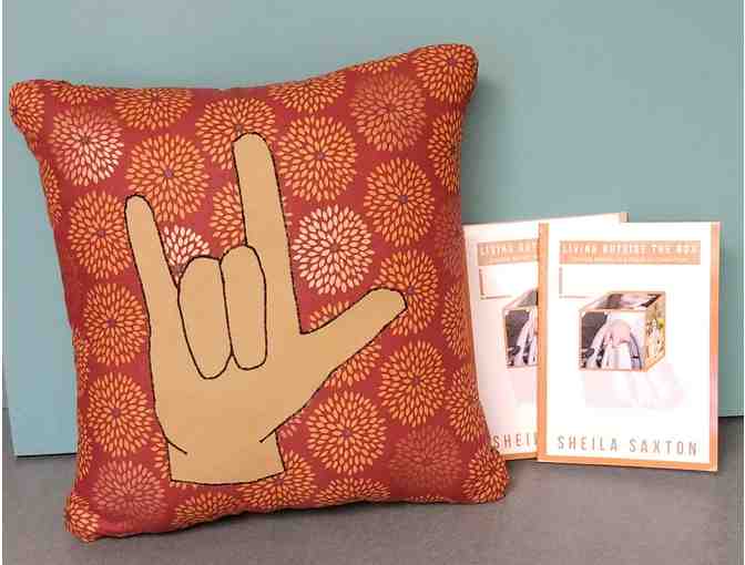 "I Love You" sign language pillow and books - Photo 1