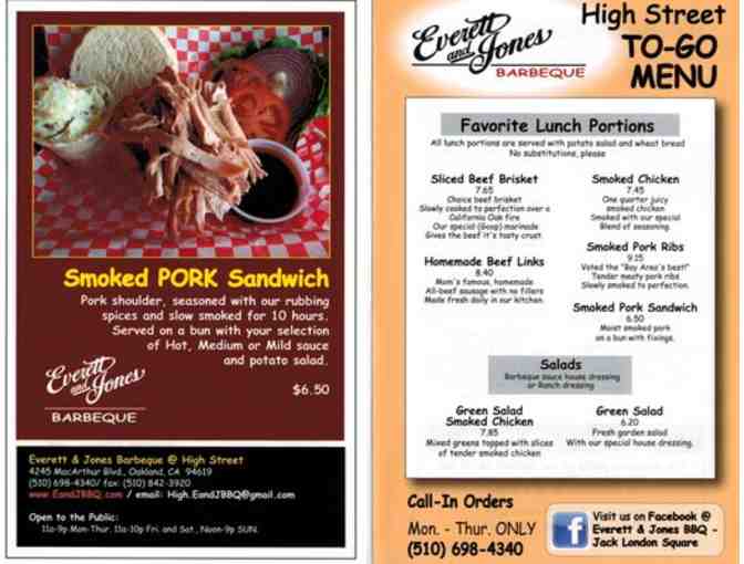 Everett and Jones BBQ - $25 Gift Certificate