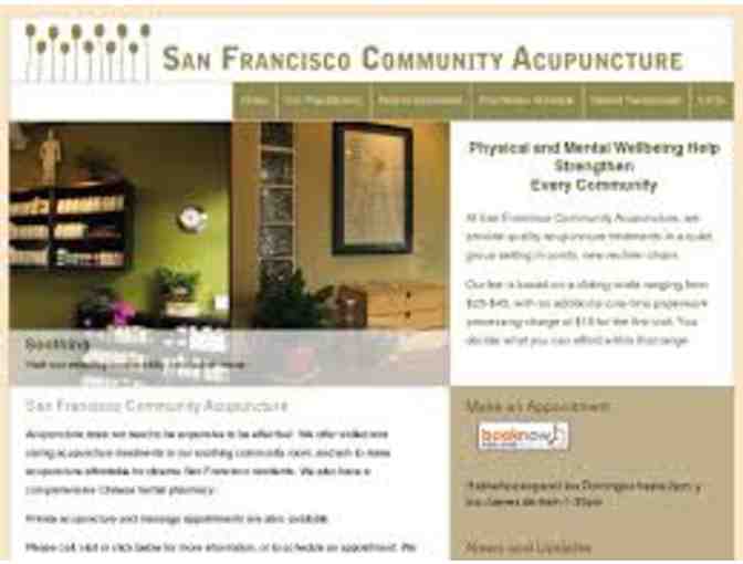 San Francisco Community Acupuncture: Two Private One-Hour Treatments