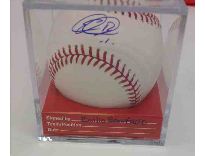 Baseball Stars Bobby Doerr and Emilio Bonifacio Autographs