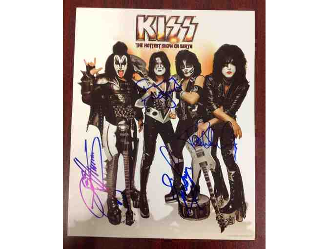 KISS autographed photo with KISS folder