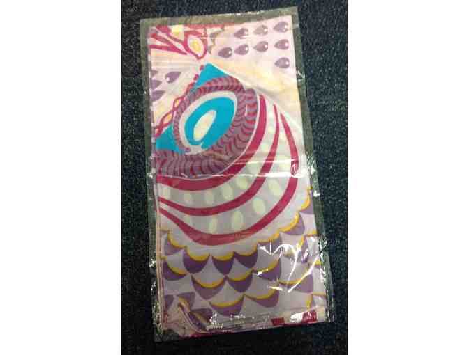 Silk scarf with purple Alligator bracelet