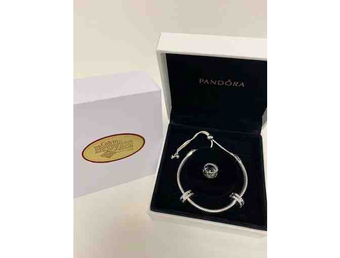 New Pandora Bracelet Gift Set and Leather Flip Out Jewelry Case