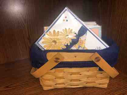 Longaberger Basket with Handmade Greeting Cards
