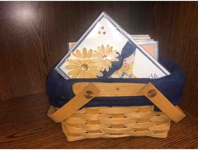Longaberger Basket with Handmade Greeting Cards