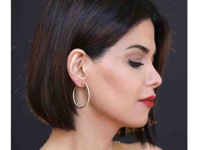Dazzle All Day Yellow Hoop Earrings