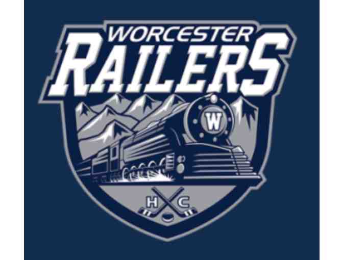 4 Tickets to Worcester Railers Hockey Home Game, Zamboni Bank, Ticket Plate, & Sack