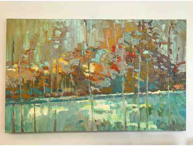Nick Coley ('89) Painting 'Wall of Brambles and Scrappy Pines'
