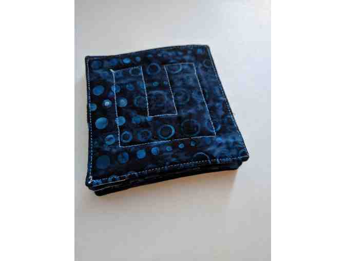 Quilted Urban Coasters Made by Urban Librarian Sarah Levin