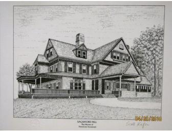 Limited Edition Etchings 'Homes of United States Presidents'