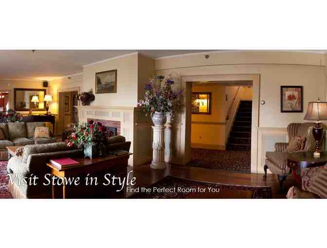 Enjoy 2 nights at Stowe Inn Lamoille, VT, 5 star luxury Historic Inn