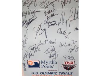 Myrtha Pool Panel signed by U.S. Olympic Swim Team