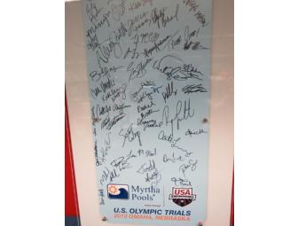 Myrtha Pool Panel signed by U.S. Olympic Swim Team