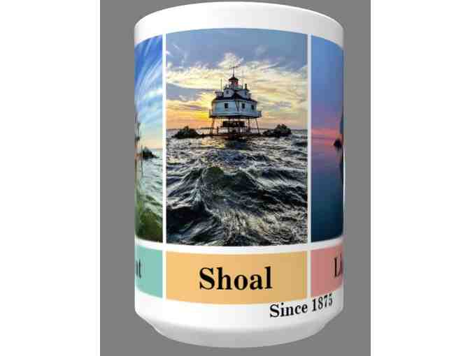 Grand Sampler Gourmet Coffee Basket with four Thomas Point Shoal Lighthouse Mugs