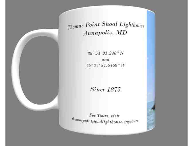 Grand Sampler Gourmet Coffee Basket with four Thomas Point Shoal Lighthouse Mugs
