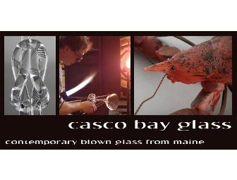 Red and Yellow Handblown 'Incalmo' Vase from Casco Bay Glassworks