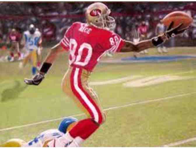 49ERS JERRY RICE AUTOGRAPHED SIGNED RED JERSEY