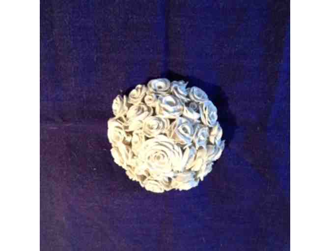 Green Oribe Porcelain Vase - with Rose Lid