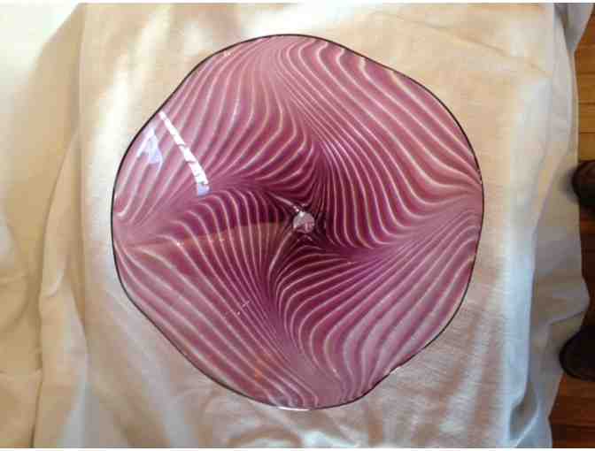 Unique Hand-Blown Glass 'Tiger Bowl'