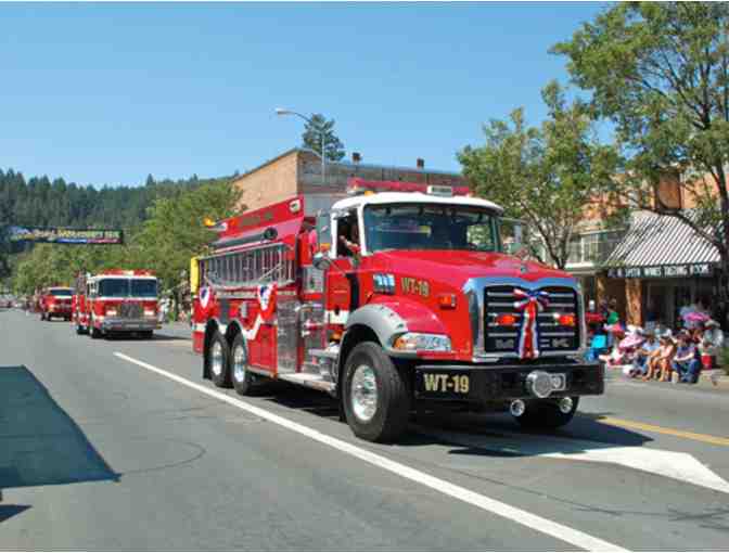 Calistoga Independence Day Parade -- Ride in the Lead Fire Truck!