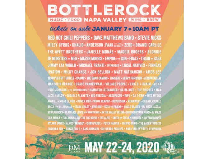 BOTTLEROCK 2020! 3-Day General Admission Tickets for Two, May 22-24, 2020 - Photo 1