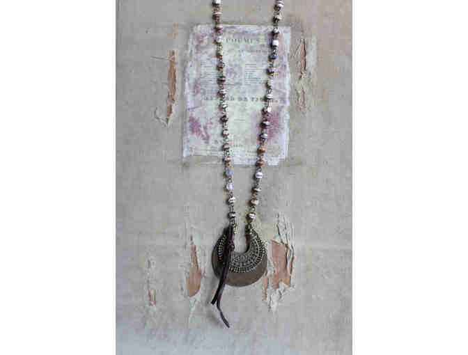 Three piece necklace set, modeled by HGTV star - Anita Corsini