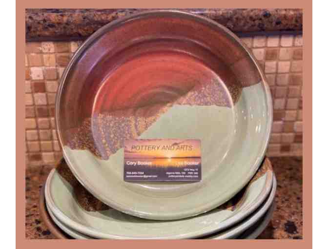 Unique Handcrafted Pottery - Set of 4 Pasta Bowls