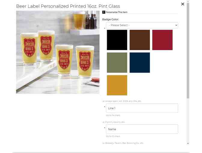 Personalized Beer Glasses (set of 4)