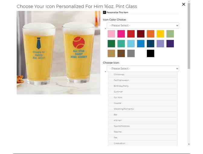 Personalized Beer Glasses (set of 4)